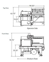 TLS-3322 TLS Series 10.5 Inch (in) Standard Maximum Package Height Shrink Wrapping L-Sealer