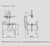 Machine Dimension for Model T-55-5-5-7 Random Case Sealer and Model T-55-5-8-7 Random Case Sealer